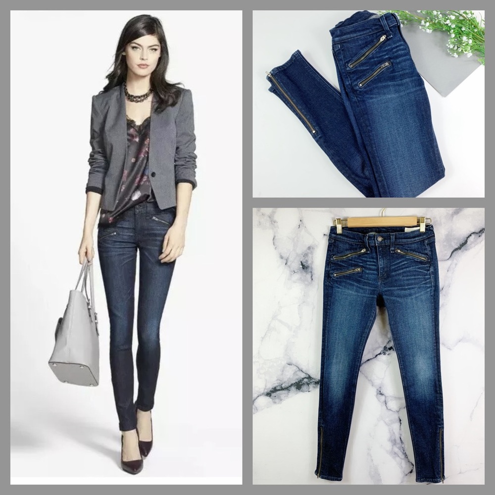 Rag & Bone Zip Detail Skinny Jean in Kensington